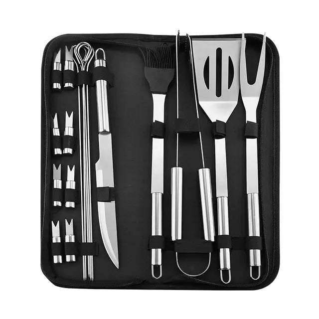 Ensemble d'outils de barbecue en acier inoxydable premium
