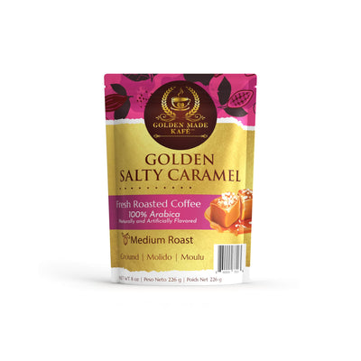 8oz PREMIUM GROUND COFFEE - GOLDEN SALTY CARAMEL - Korvel