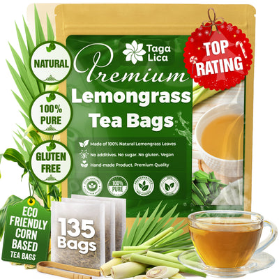 Premium Lemongrass Tea Bags - 100% Natural & Eco-Friendly