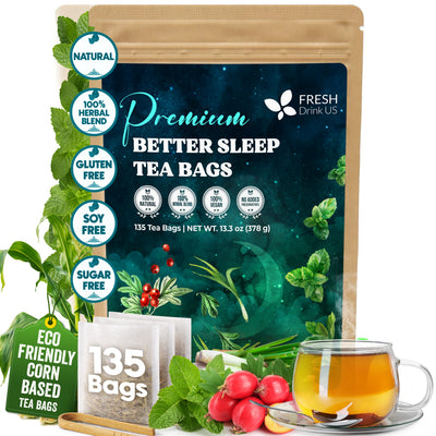 Premium Herbal Sleep Tea Blend - Caffeine-Free Loose Leaf