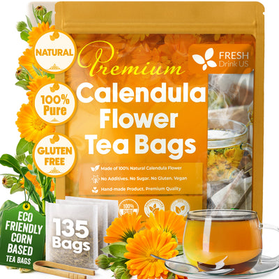 Premium Calendula Tea Bags - 100% Natural Herbal Infusion