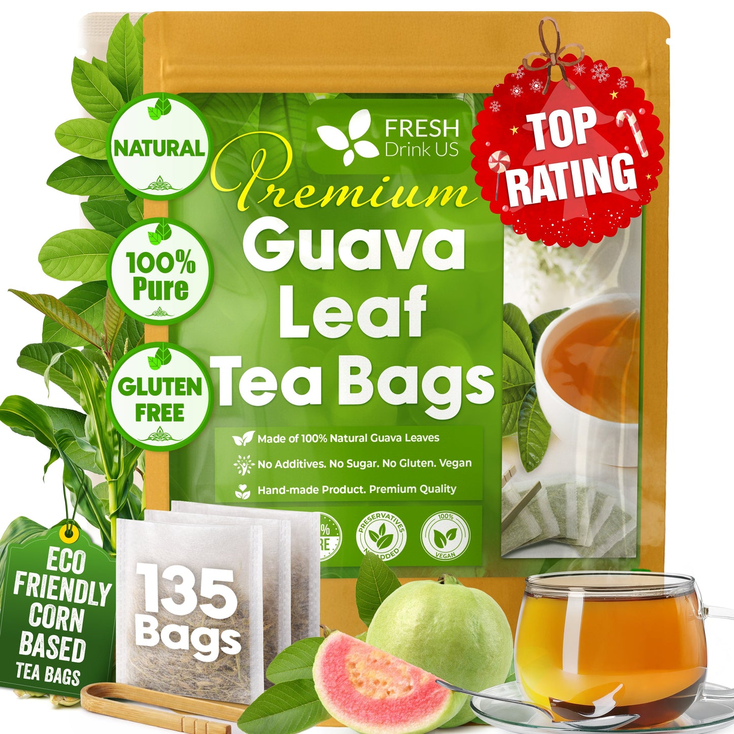 Bolsitas de té de hoja de guayaba premium 