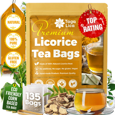 Premium Licorice Root Tea Bags - 100% Natural & Eco-Friendly