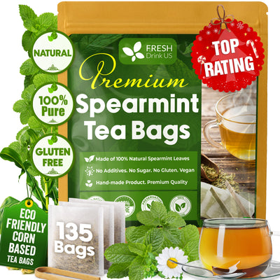 Premium Spearmint Tea Bags - 100% Natural & Pure