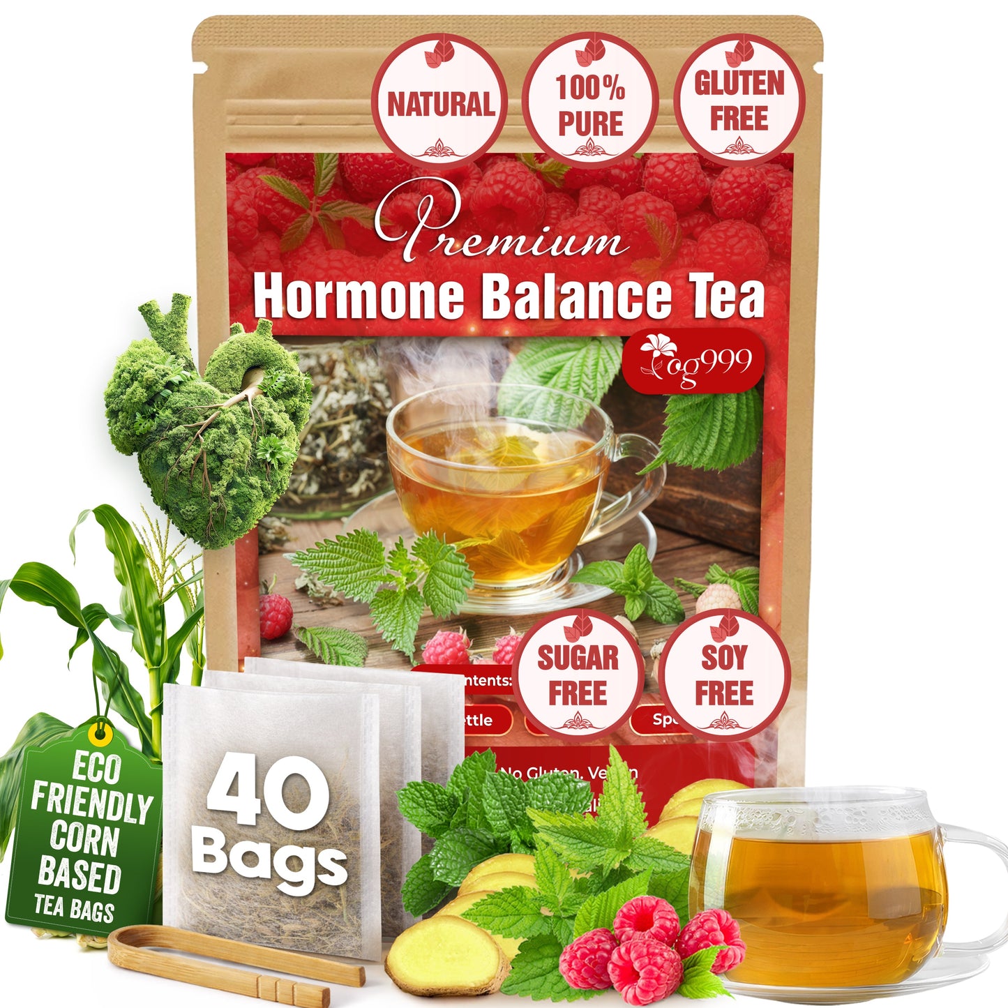 Té de apoyo natural para el ciclo menstrual y el equilibrio hormonal 