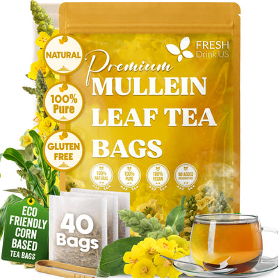 Premium Mullein Leaf Tea Bags - 100% Natural & Pure