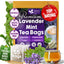 Premium Lavender Mint Tea Bags - 100% Natural Herbal Blend