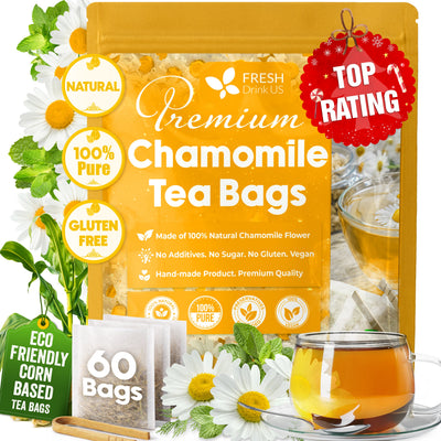 Premium Chamomile Tea Bags - 100% Natural & Biodegradable