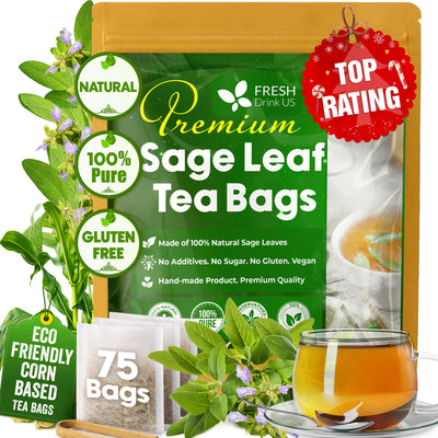 Premium Sage Leaf Tea Bags - 100% Natural Herbal Infusion