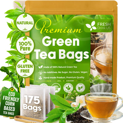 Premium Green Tea Bags - 100% Natural & Pure