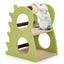2-Tier Modern Cat Tree with Rotatable Sisal Scratching Ball - Green