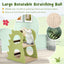 2-Tier Modern Cat Tree with Rotatable Sisal Scratching Ball - Green
