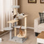 Árbol para Gatos Moderno de 44 Pulgadas con Perchero Desmontable