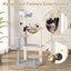 Árbol para Gatos Moderno de 44 Pulgadas con Perchero Desmontable