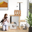 Torre para Gatos Alta Moderna con Doble Condominio y Características de Juego
