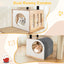 Torre para Gatos Alta Moderna con Doble Condominio y Características de Juego