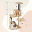 Torre para Gatos Alta Moderna con Doble Condominio y Características de Juego