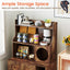Modern Wooden Industrial Cat Litter Box Enclosure with Storage