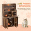 Modern Wooden Industrial Cat Litter Box Enclosure with Storage