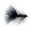 Mouches Streamer Leech en Mohair Noir - Taille 8, Paquet de 12