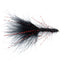 Mosca Streamer Leech de Mohair Cristal Negro Rojo - Tamaño 8 (Paquete de 6)