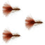 Pack de 3 mouches streamer en mohair brun taille 8