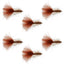 Mouches Streamer Leech en Mohair Marron - Taille 8 (Pack de 6)