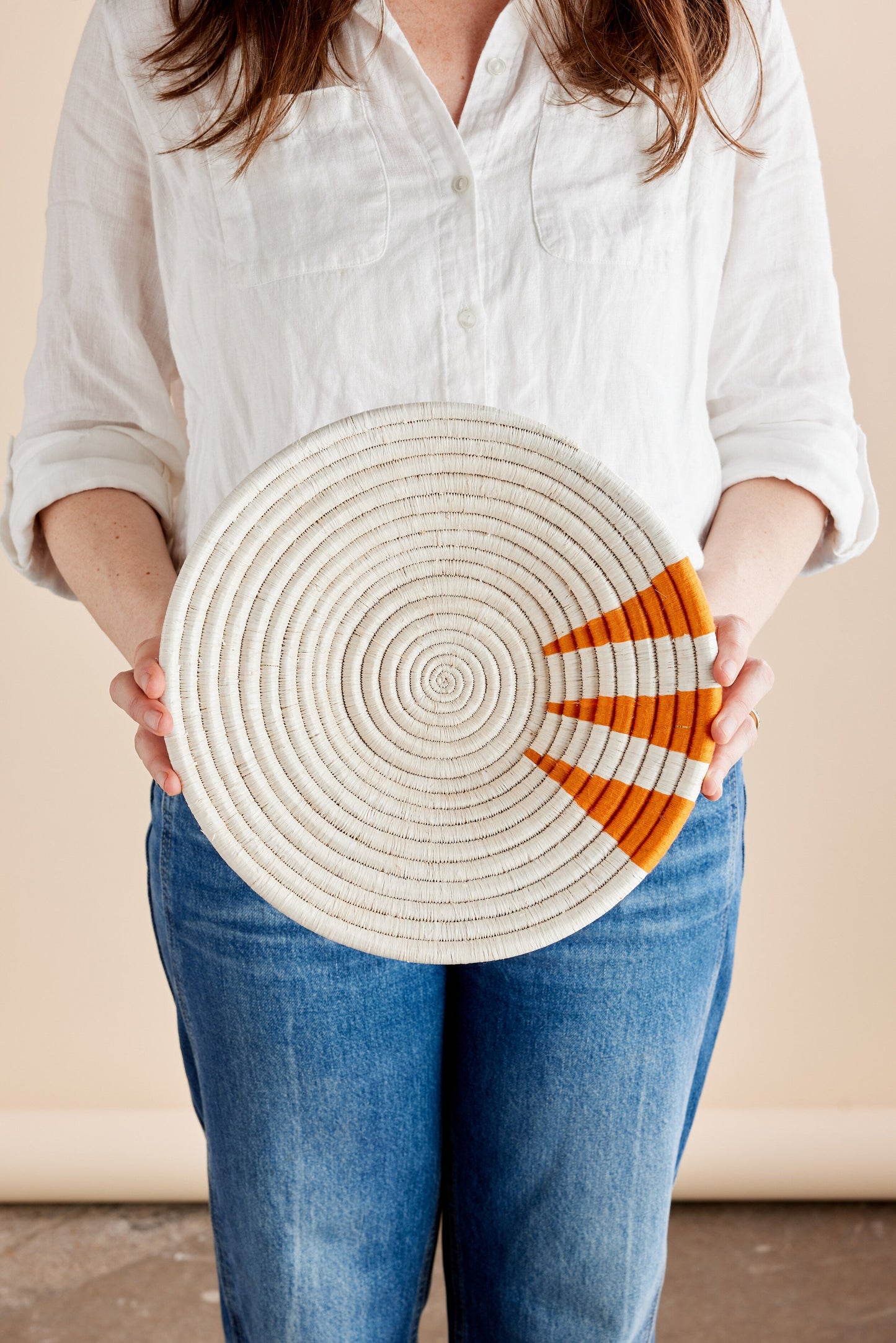Cesta de Pared Moja Naranja - Decoración Artesanal