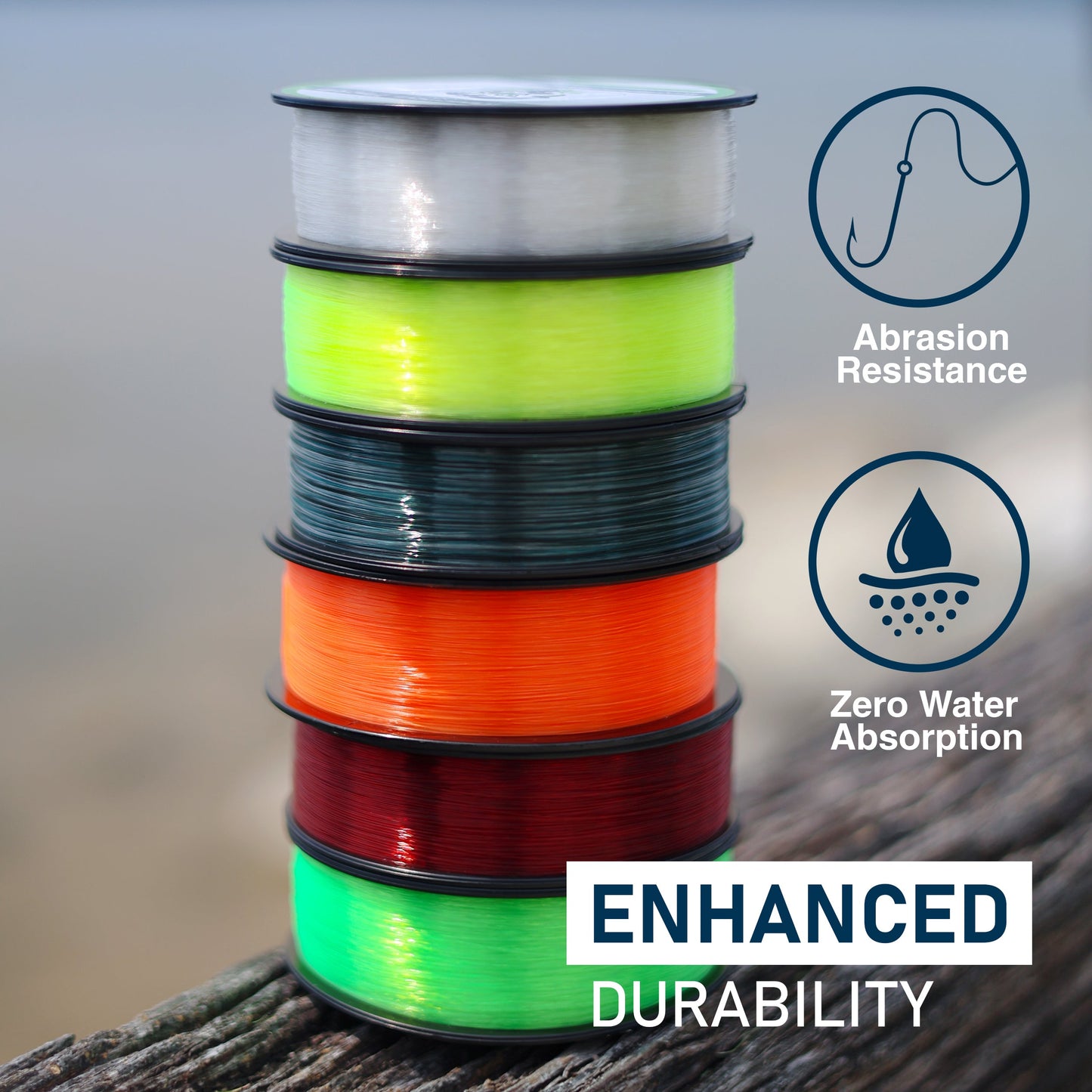 Premium Reaction Tackle Monofilament Fishing Line - Strong & Versatile