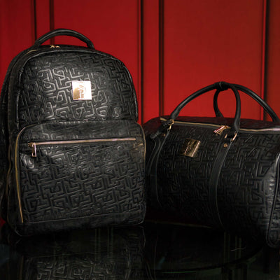 Monogram Leather 2 Bag Set (Commuter and Duffle) - Korvel