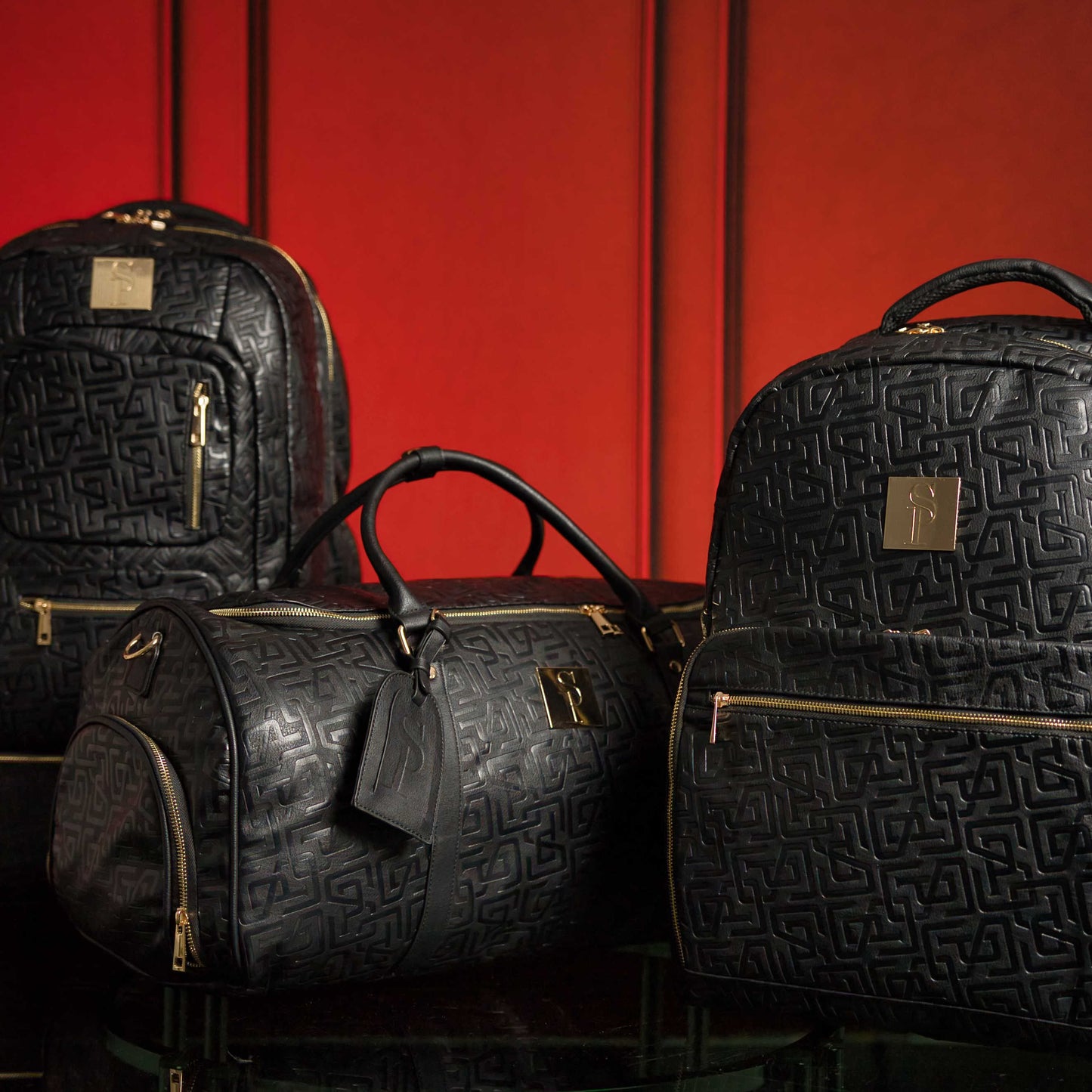 Monogram Leather 3 Bag Set (Signature Backpack, Commuter and Duffle Bag) - Korvel