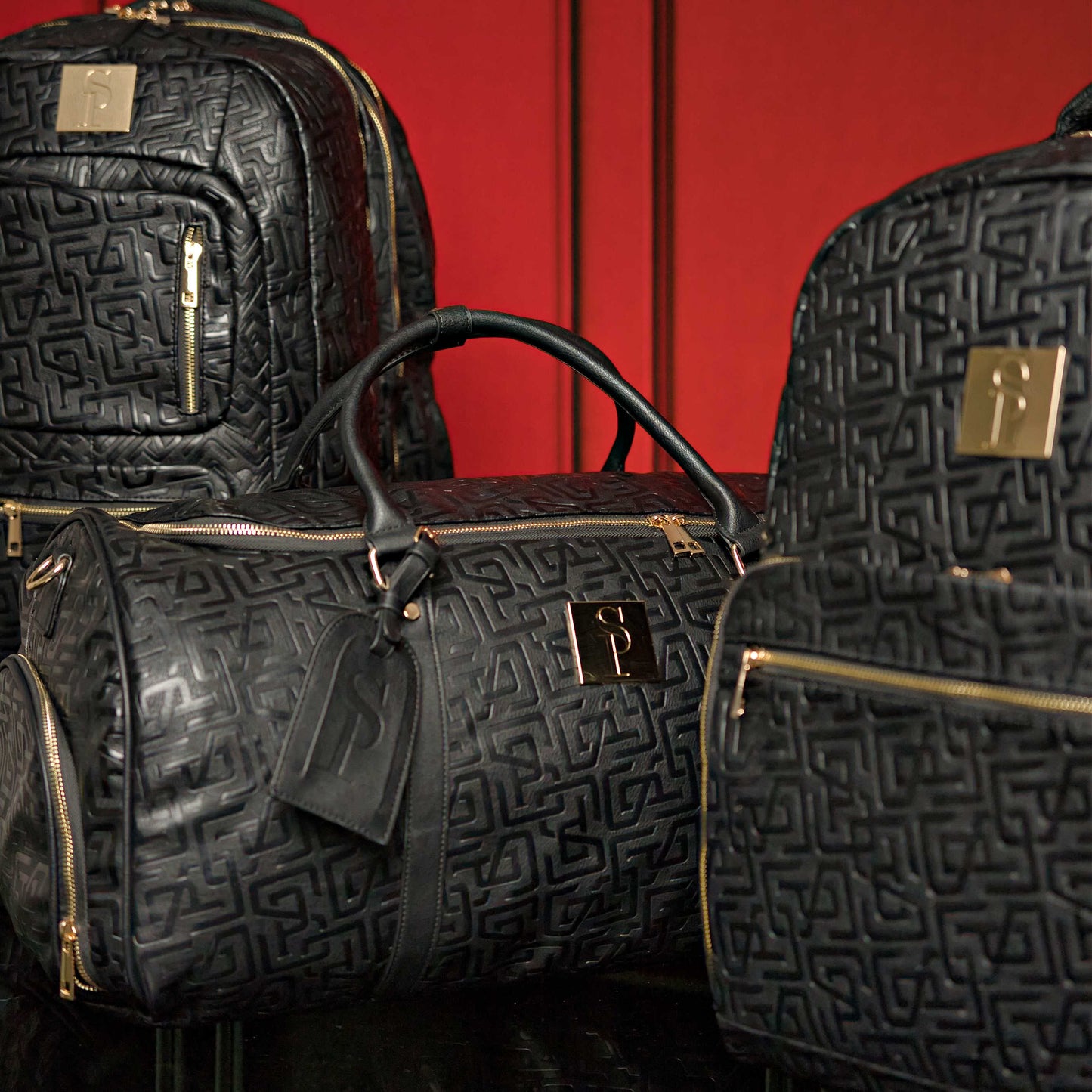 Monogram Leather 3 Bag Set (Signature Backpack, Commuter and Duffle Bag) - Korvel