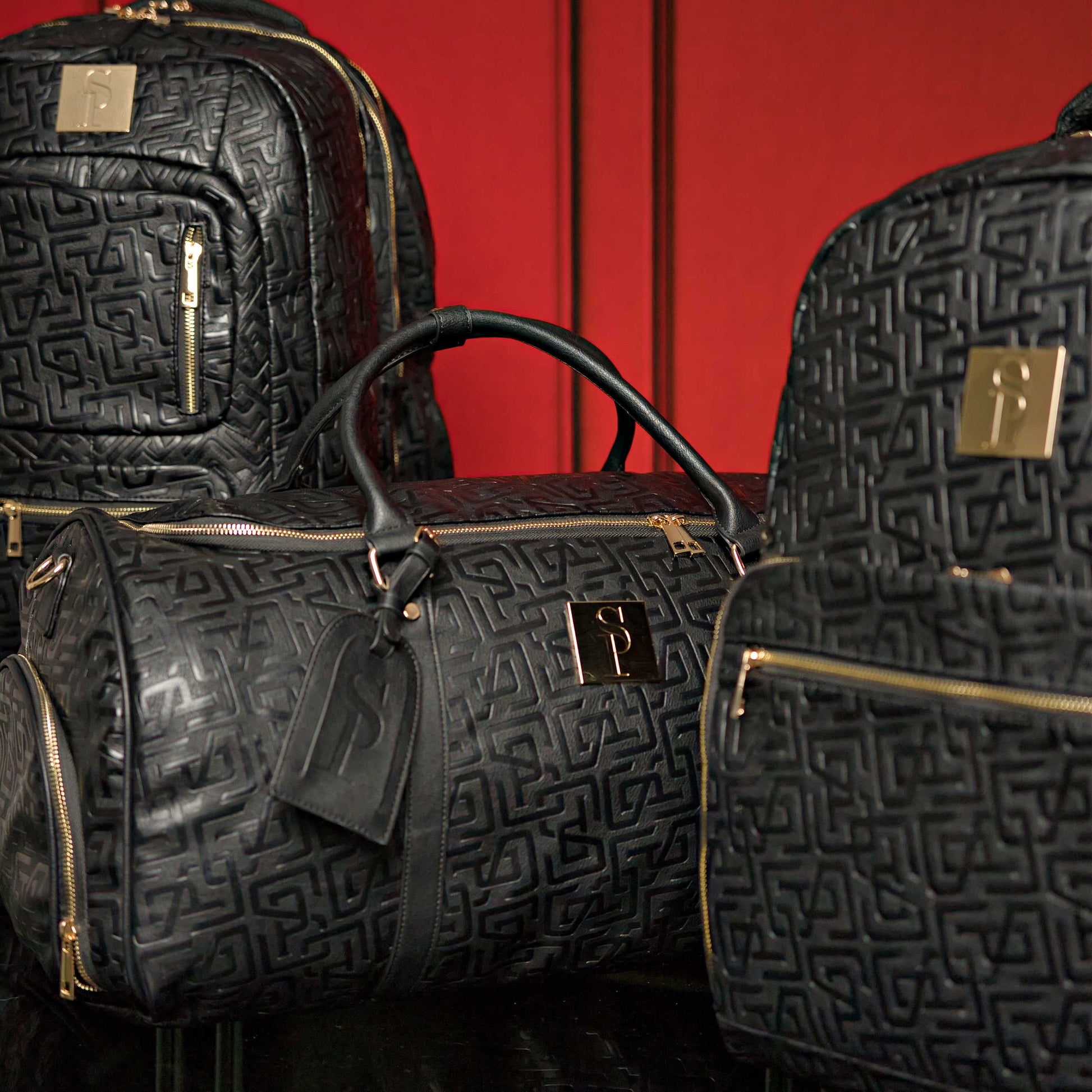 Monogram Leather 3 Bag Set (Signature Backpack, Commuter and Duffle Bag) - Korvel