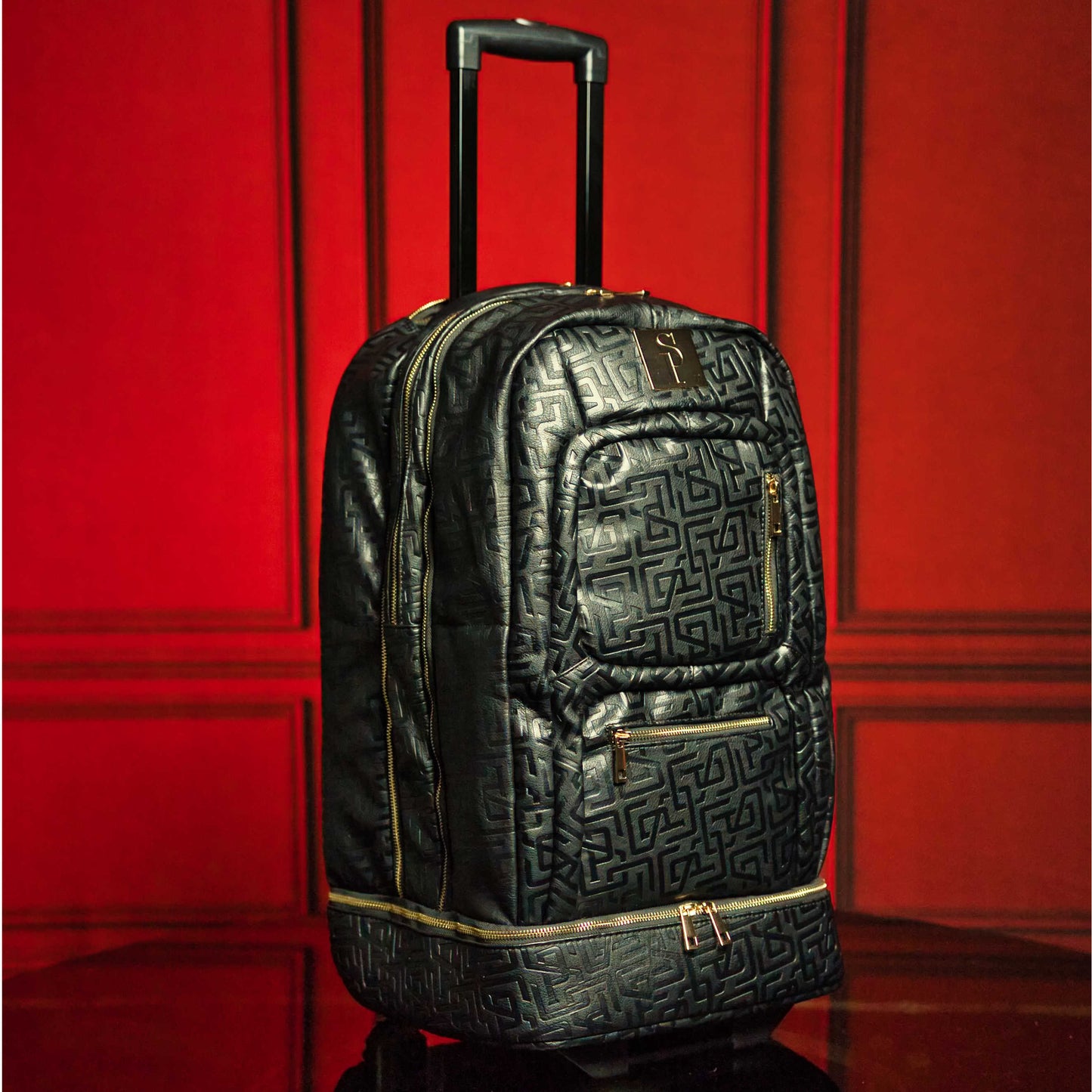 Monogram Leather Roller Bag Set (Signature Roller and Duffle) - Korvel