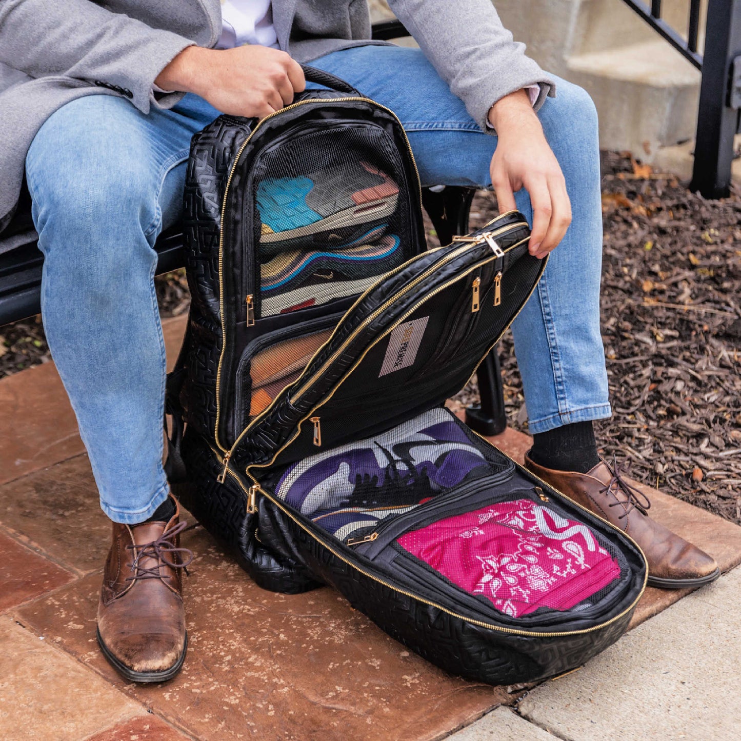 Ensemble de sacs en cuir monogramme