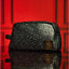 Elegant Black Monogram Leather Travel Toiletry Case - Korvel