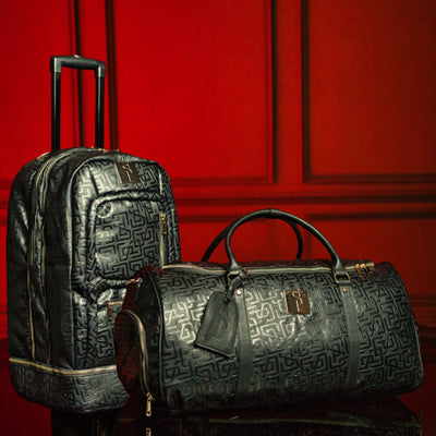 Monogram Leather Roller Bag Set (Signature Roller and Duffle) - Korvel