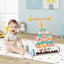 Wooden Baby Walker with Adjustable Heights and Smooth Wheels