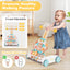 Wooden Baby Walker with Adjustable Heights and Smooth Wheels