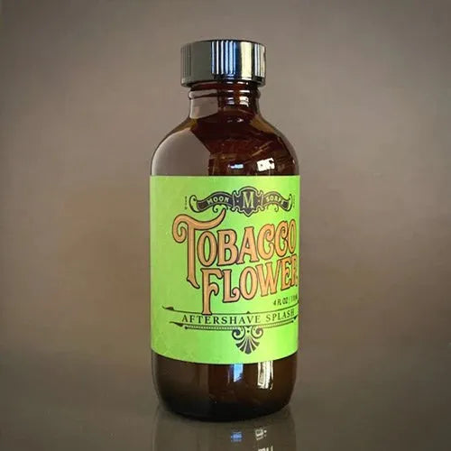 Splash para después de afeitar Tobacco Flower de Moon Soaps - 4 Oz