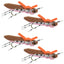 4 Pack Premium Foam Grasshopper Flies - Size 10 for Trout & Bass - Korvel