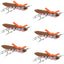 Moorish Hopper Brown & Pink Foam Body Grasshopper Flies - Size 10 (Pack of 6) - Korvel