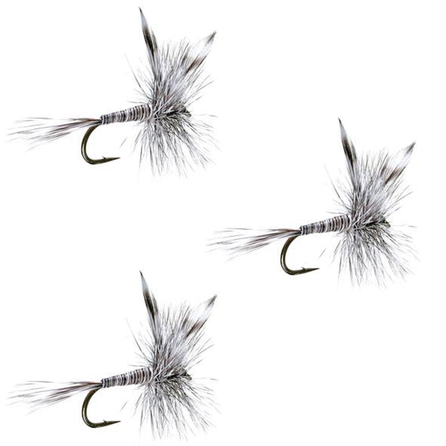 Trout Dry Fly Fishing Flies - Classic Mosquito 3 Pack, Size 18 - Korvel