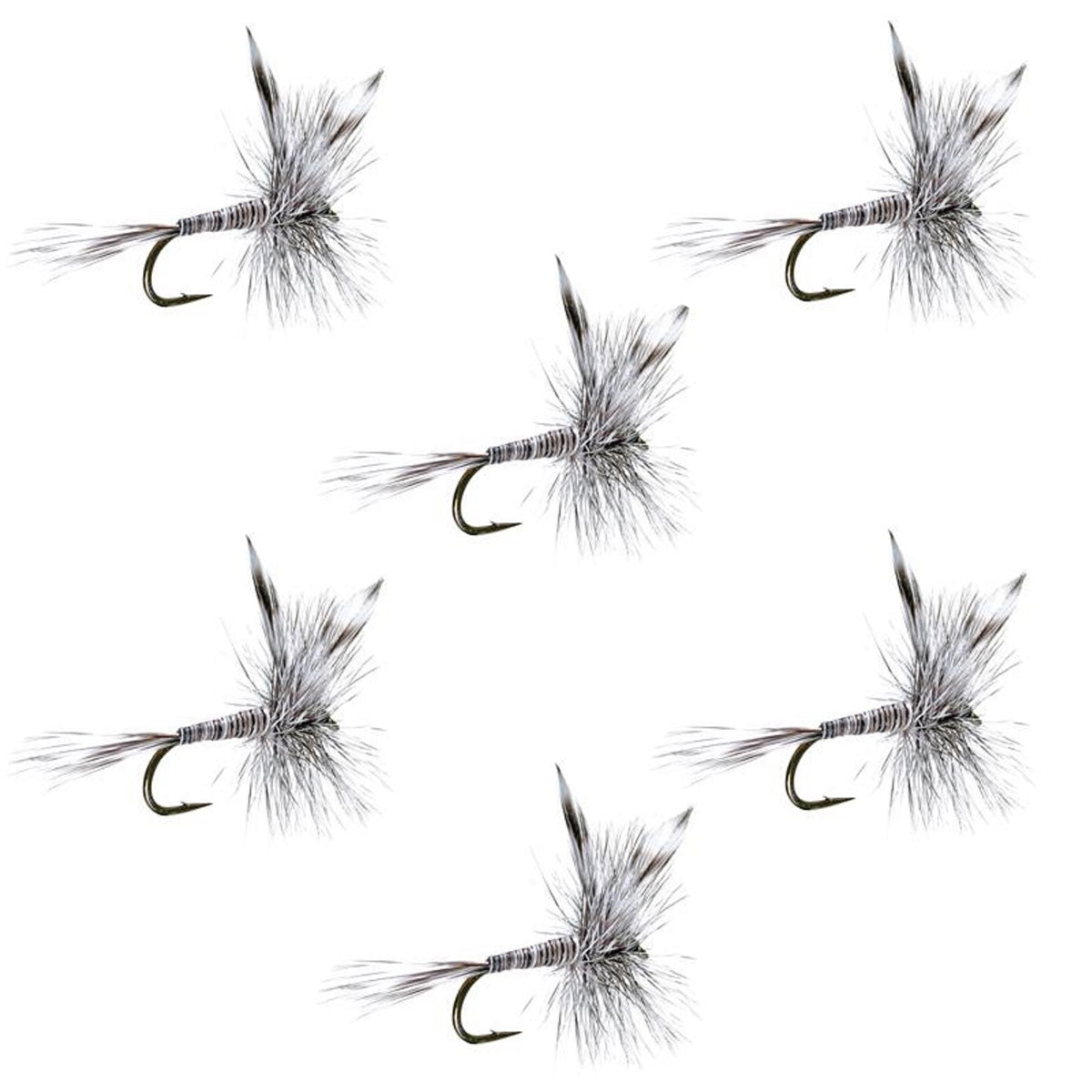 Essential Mosquito Dry Fly Set for Trout Fishing - 6 Size 18 Flies - Korvel