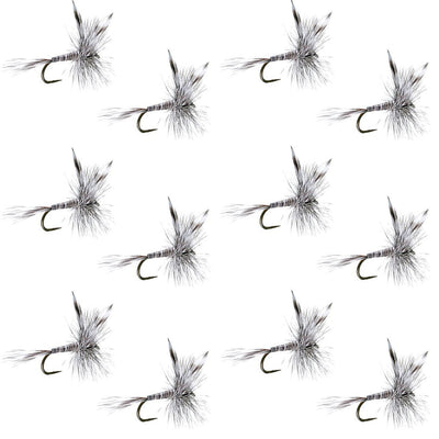 Barbless Mosquito Dry Fly Fishing - 12 Premium Size 12 Flies - Korvel