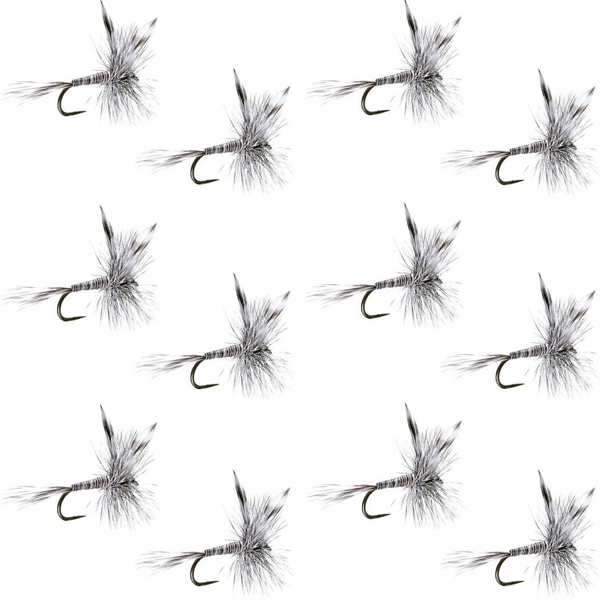 Premium Barbless Mosquito Dry Flies for Trout - 1 Dozen Size 18 - Korvel