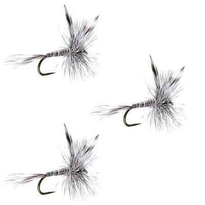 3 Pack Barbless Mosquito Dry Flies - Size 12 for Trout Fishing - Korvel