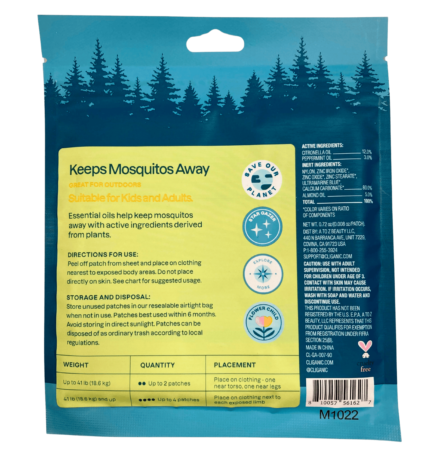 Natural Mosquito Repellent Patches - Cliganic - Korvel