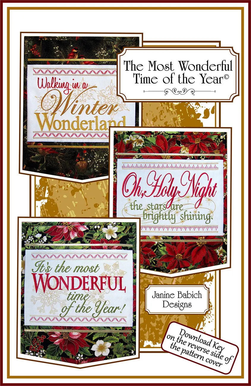 Most Wonderful Time of the Year Embroidery Pattern