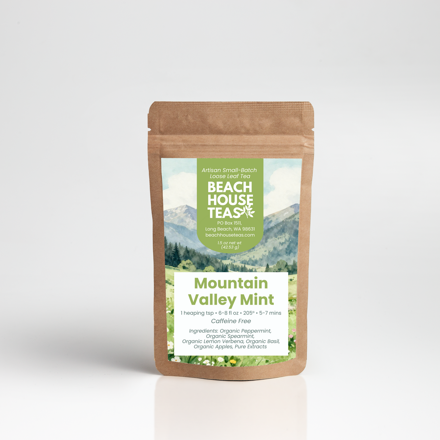 Té de hojas sueltas de menta de Mountain Valley